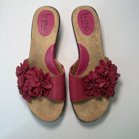 B.O.C. Born Concepts Lilibet Magenta Raspberry Pink Wedge Heel Sandals Size 8 - Picture 3 of 10